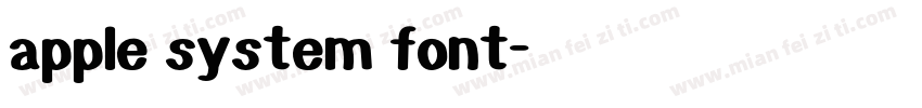 apple system font字体转换